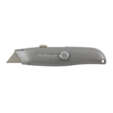 RETRACTABLE TRIMMING KNIFE GREY THUMLOCK 